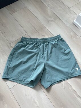 Gymshark Men's Light Teal Training Shorts